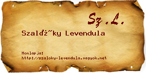 Szalóky Levendula névjegykártya
